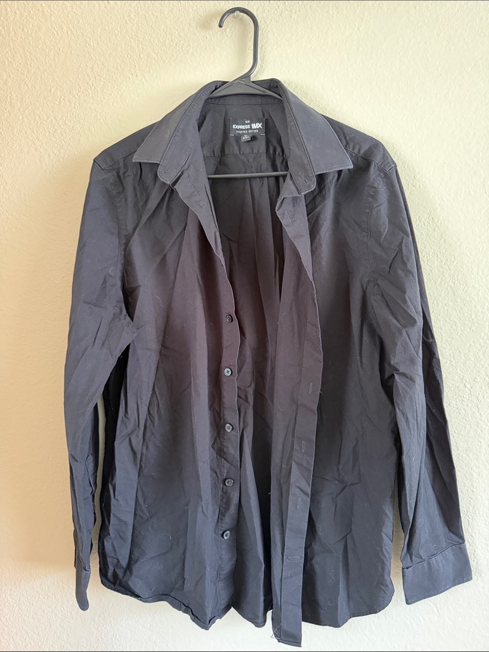 Express Black Button-Down Shirt Jacket